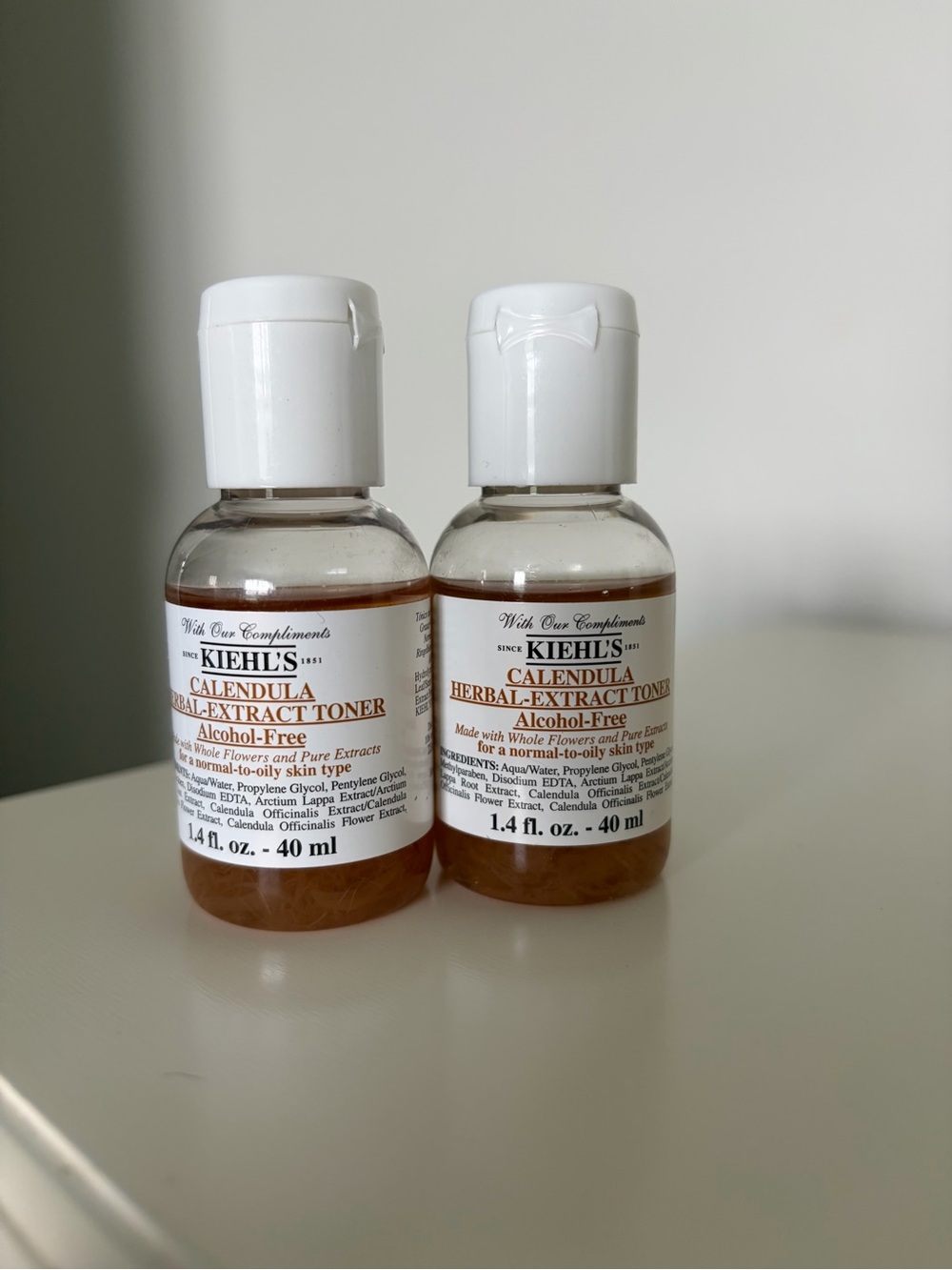 Kiehl's Calendula Herbal-Extract Toner Mini Duo - White & Amber x2 40 ml each
